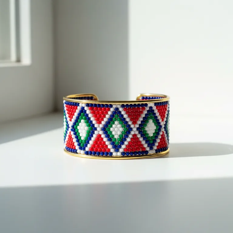 Beaded cuff — packshot — Product packshot: Maasai beaded cuff